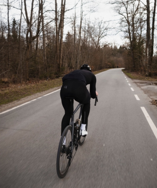 Rennradtour im Herbst mit langer Radhose