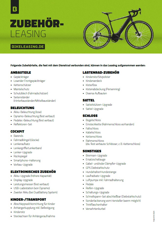 Bikeleasing.de leasingfähiges Zubehör