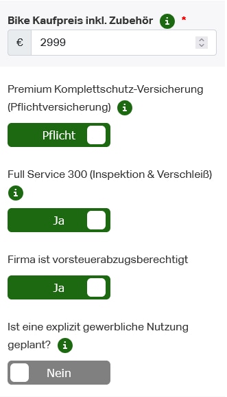Leasingrechner für Selbstständige von dein-jobbike.de