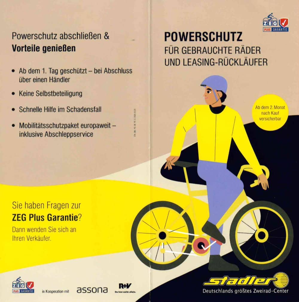 Powerschutz Fahrradversicherung gebrauchte Räder und Leasingrückläufer