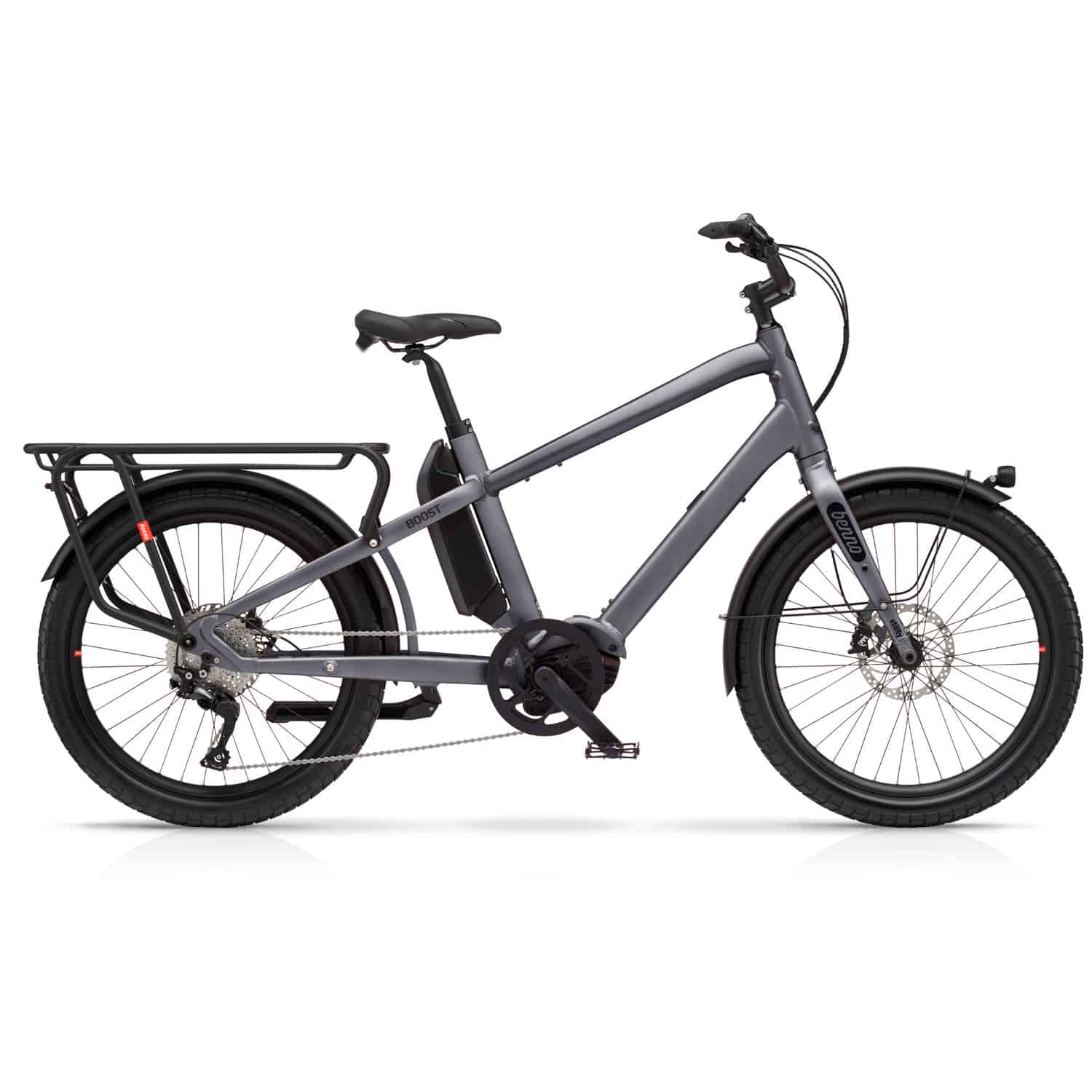 Benno Bikes Boost-E 10D CX EVO5 E-Bike Lastenrad Herren 24" grau