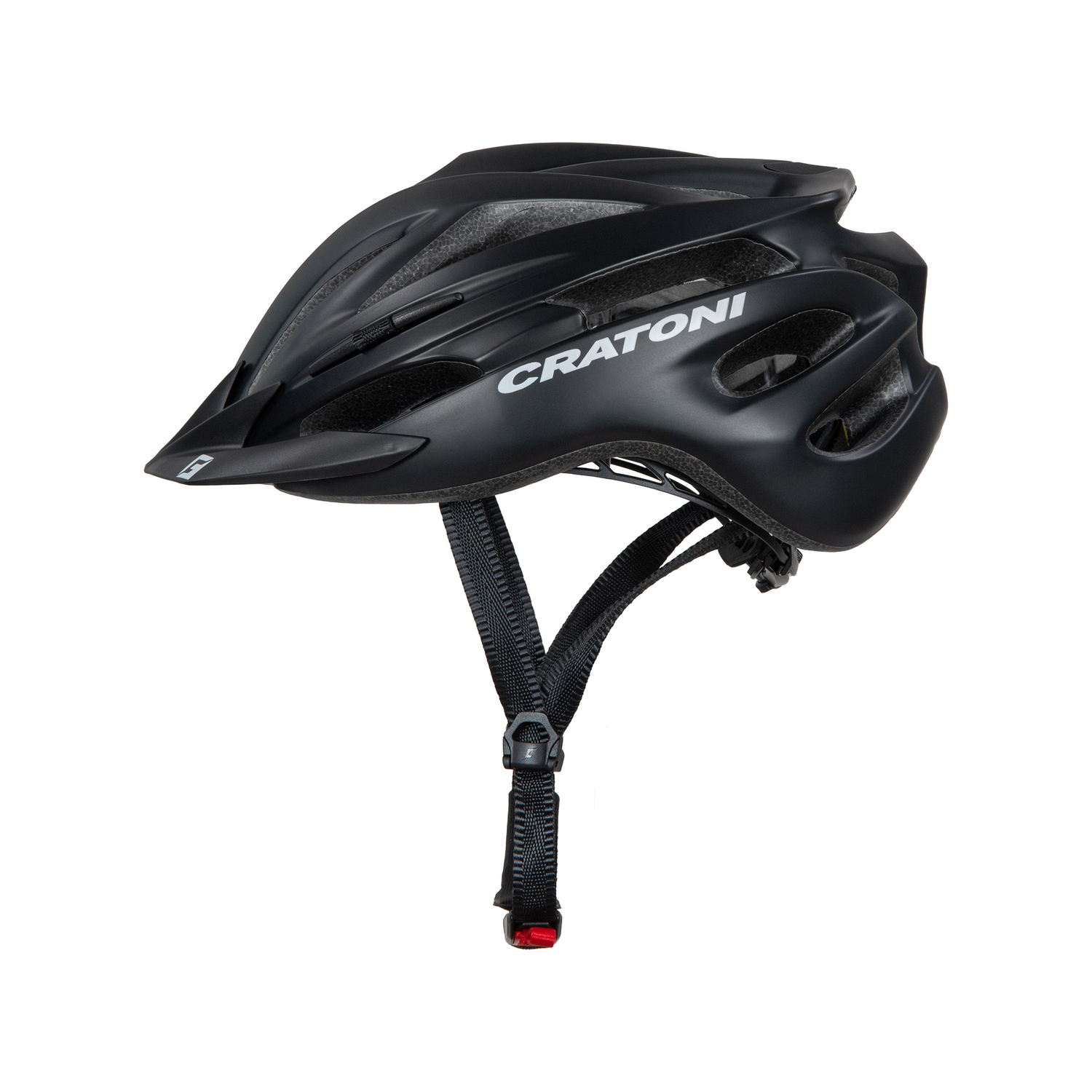 Cratoni Pacer+ Fahrradhelm – Größe L-XL, Schwarz/rot Matt, Inmold-Konstruktion