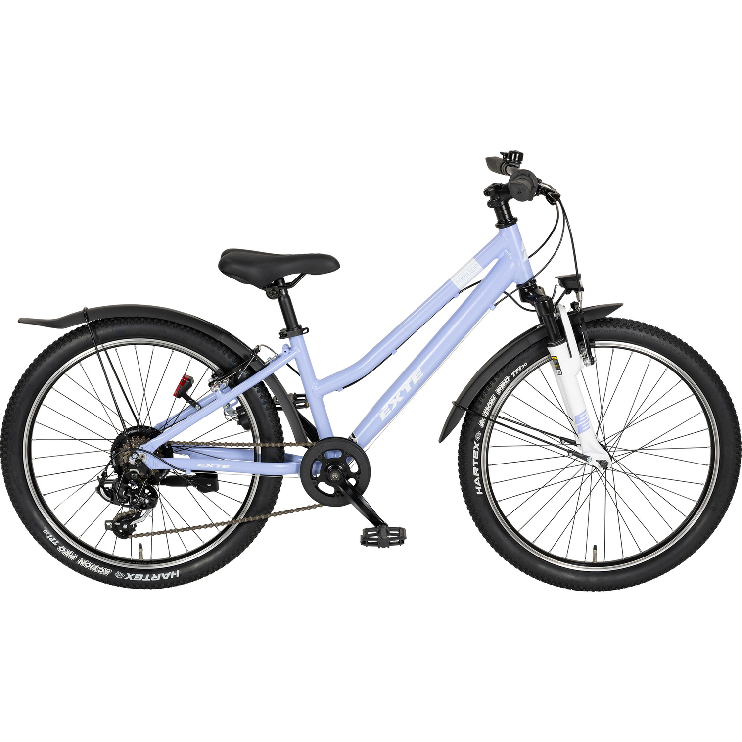 EXTE Tornado Jugendfahrrad ATB Tiefeinsteiger 24" lila