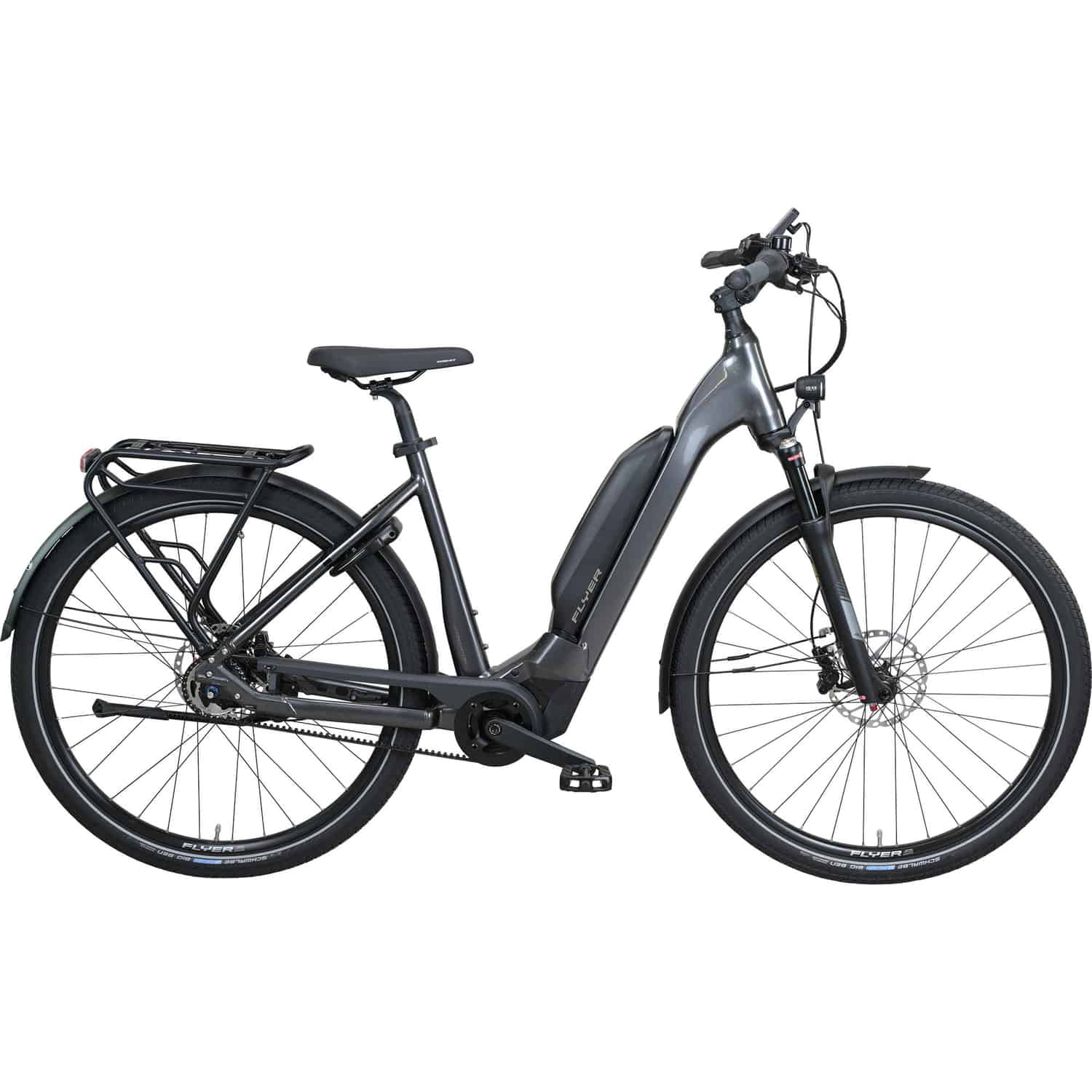 Flyer Upstreet 5 7.43 E-Bike Cityrad Tiefeinsteiger 28" schwarz