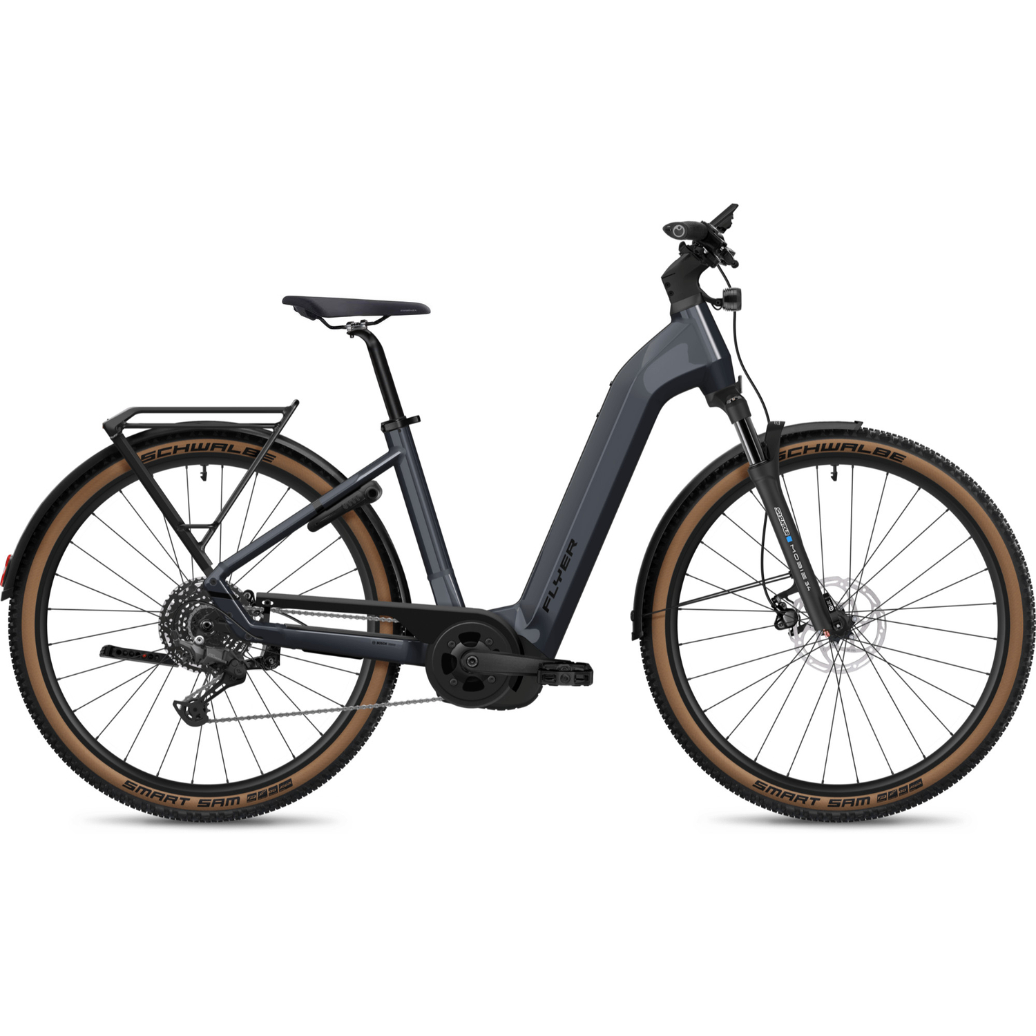 Flyer Gotour 5.12 CX SUV E-Bike Trekkingrad Tiefeinsteiger 29" grau