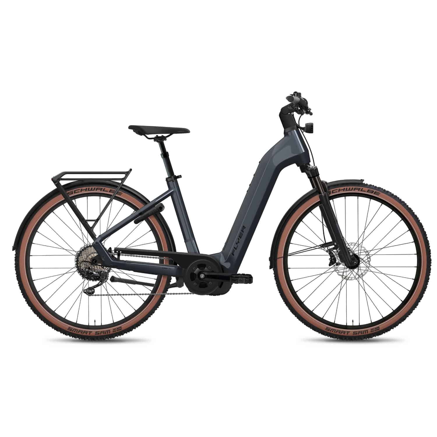 Flyer Gotour 7.12 XC SUV E-Bike Trekkingrad Tiefeinsteiger 29" grau