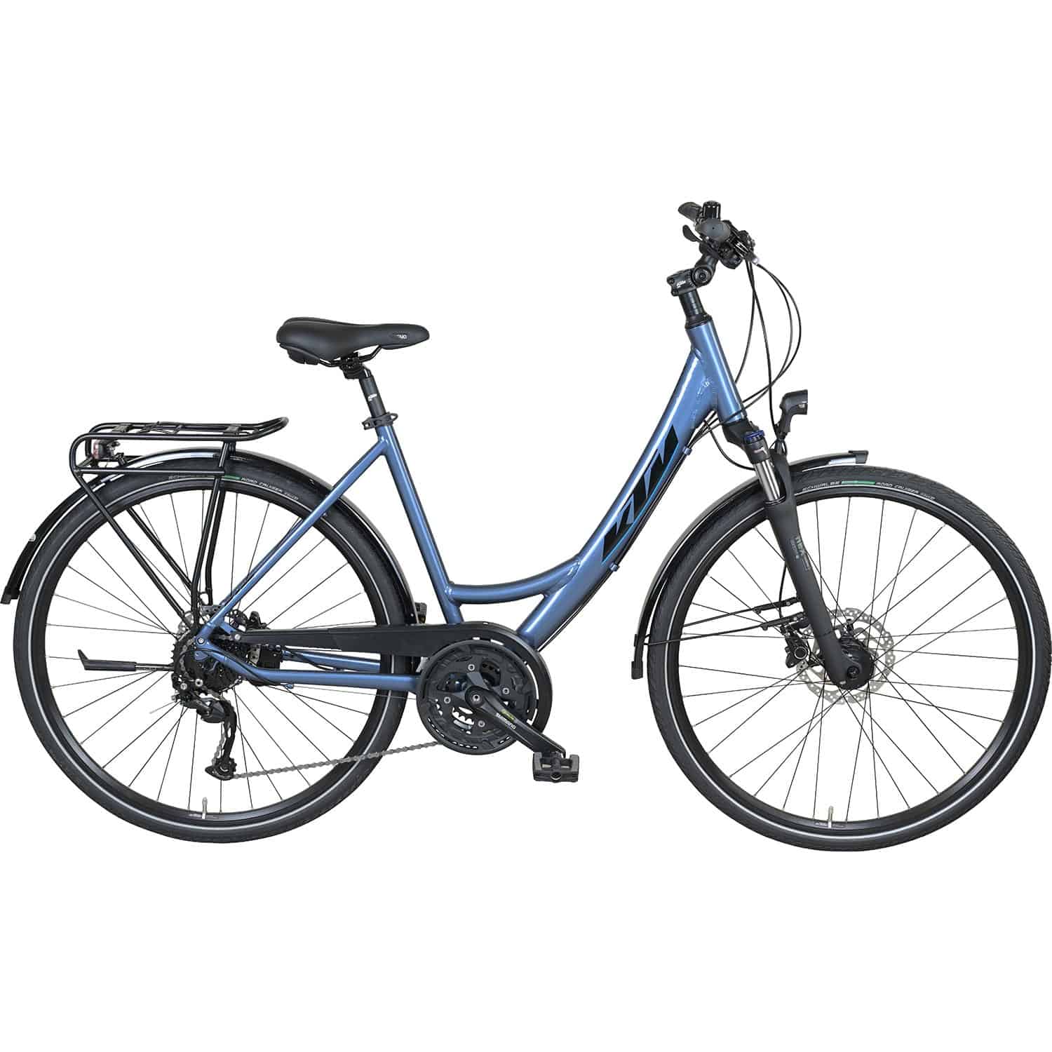 KTM Double Disc Trekkingrad Tiefeinsteiger 28" blau