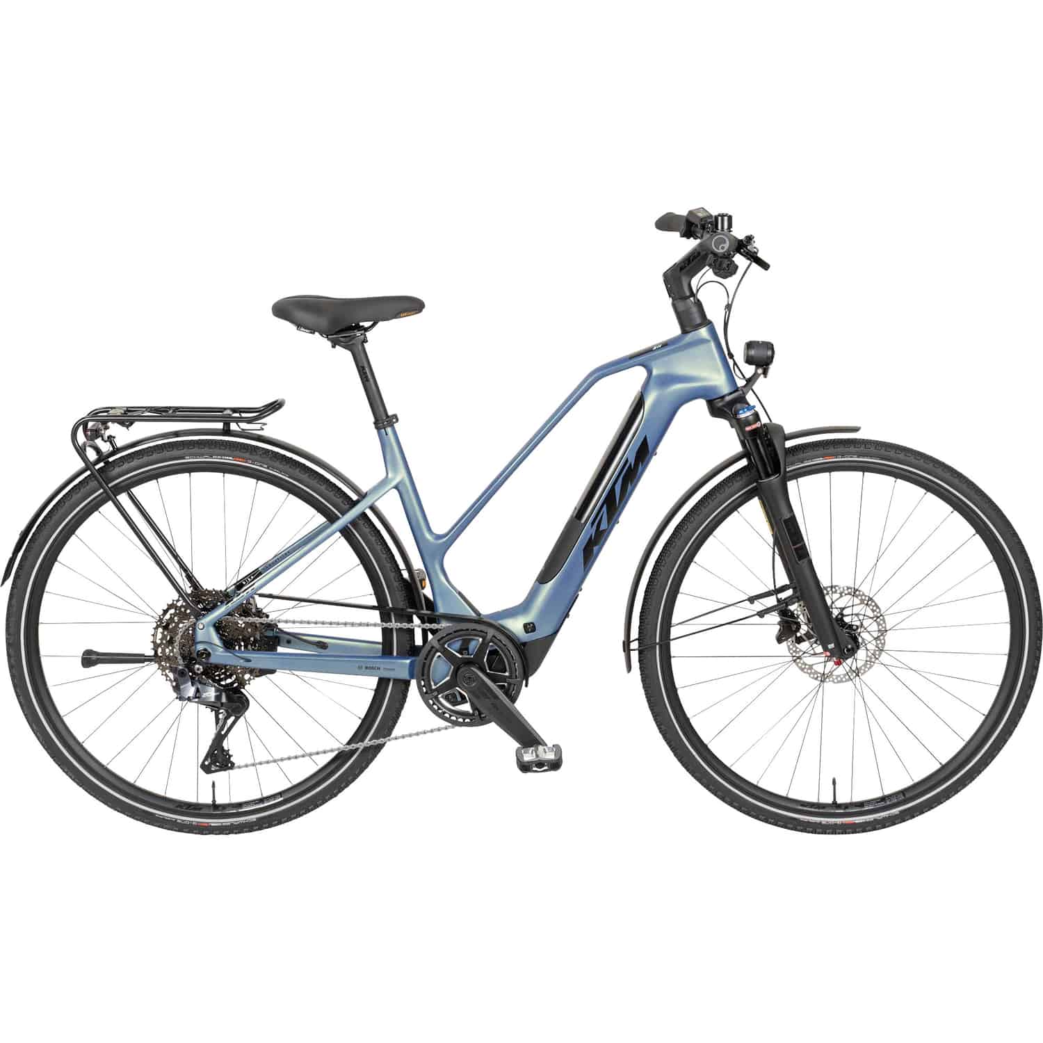KTM Macina Sport SX Elite Di2 E-Bike Trekkingrad Trapez 28" blau
