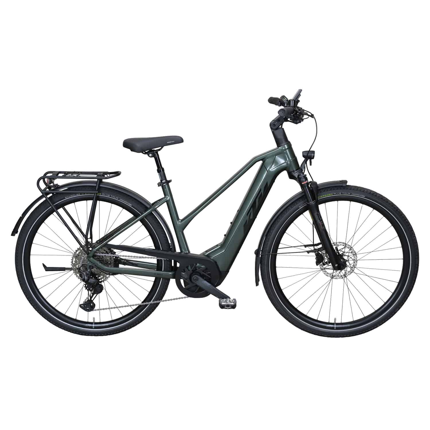 KTM Macina Ultimate Pro 750 Wh E-Bike Trekkingrad Trapez 28" grün