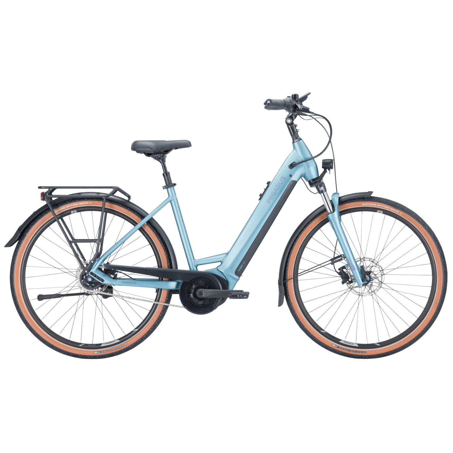 Pegasus Premio EVO 5F E-Bike City Bike Tiefeinsteiger 28" blau