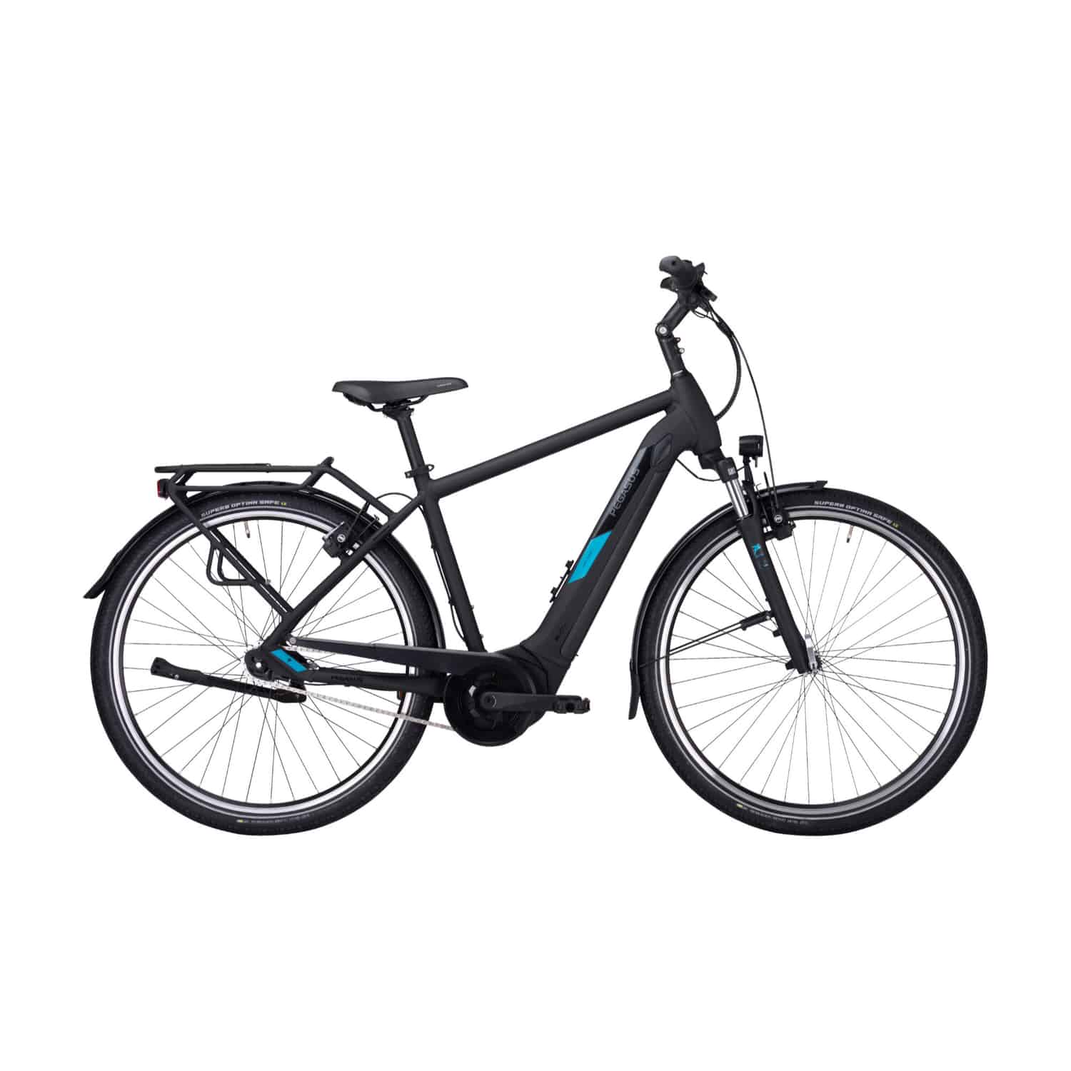 Pegasus Solero Evo 7R Plus E-Bike City Bike Herren 28" schwarz 50 cm