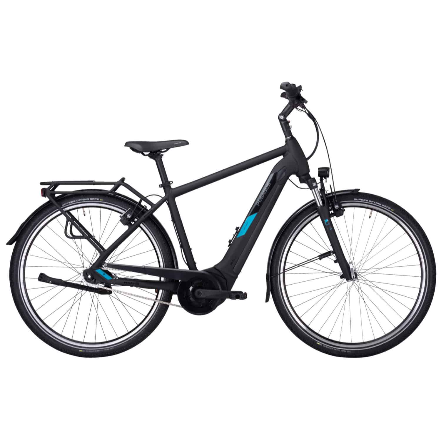 Pegasus Solero Evo 7R Plus E-Bike City Bike Herren 28" schwarz