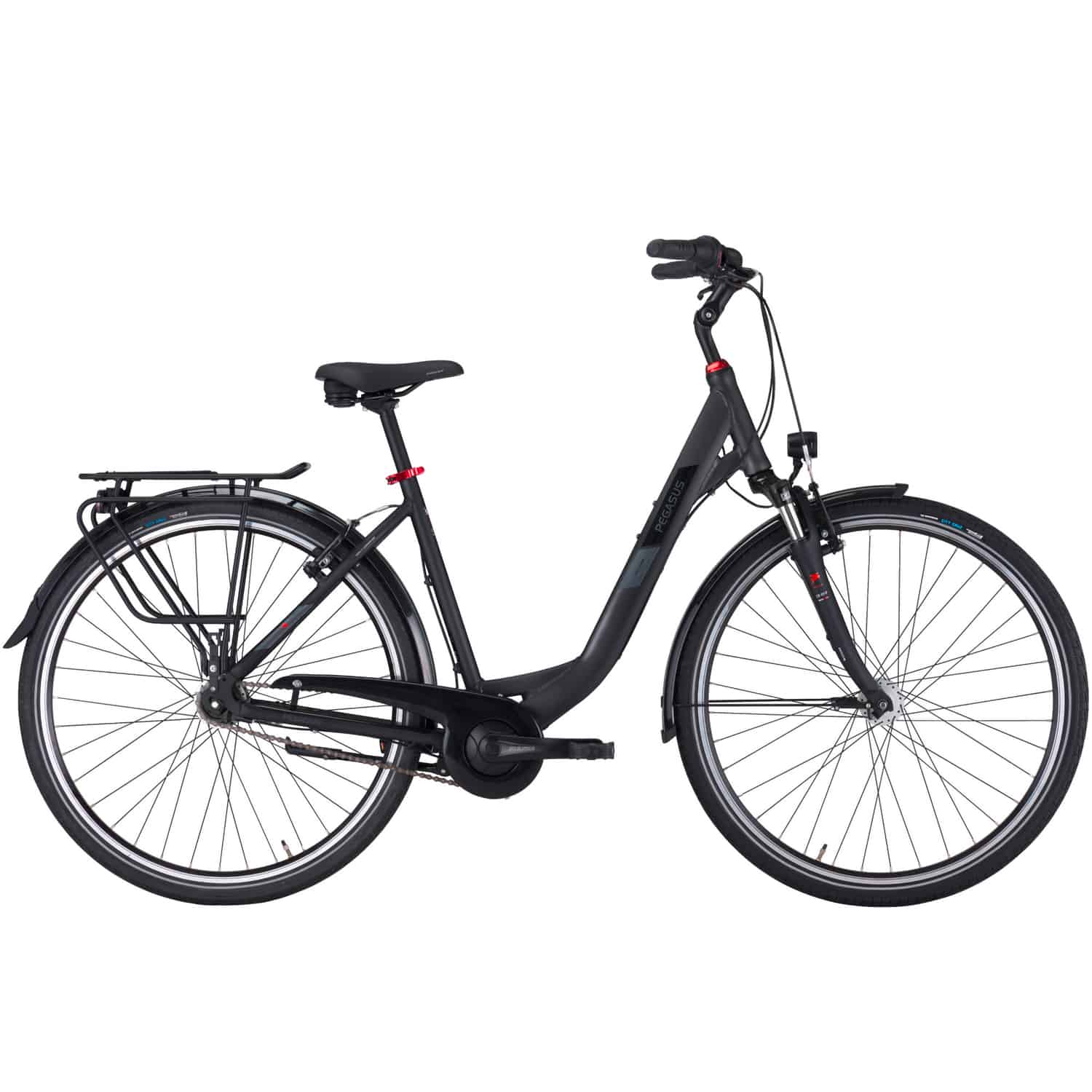 Pegasus Solero SL7 Deep City Bike Tiefeinsteiger 28" schwarz