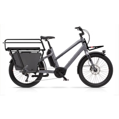Benno Bikes Boost Performance Family Spezial E-Bike Lastenrad 24" Tiefeinsteiger grau