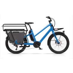Benno Bikes Boost Performance Family Spezial E-Bike Lastenrad 24" Tiefeinsteiger blau