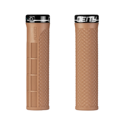 Deity Lockjaw Lock-On Fahrradgriffe beige