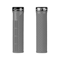 Deity Lockjaw Lock-On Fahrradgriffe grau