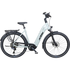 KTM Macina Ultimate GTS E-Bike Trekkingrad Tiefeinsteiger 28" silber