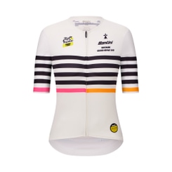 Santini Bretagne Tour de France Femme Radtrikot kurzarm Damen