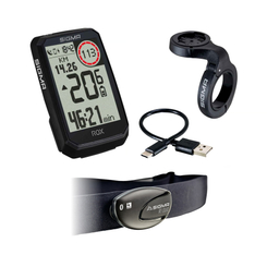 Sigma ROX 4.0 Endurance HR Set Fahrrad-Computer mit OverClamp Butler und Herzfrequenzsensor