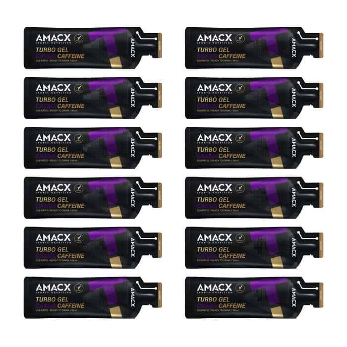 AMACX Turbo Gel Energy Gel Box 12 x 60 ml Cassis-Koffein