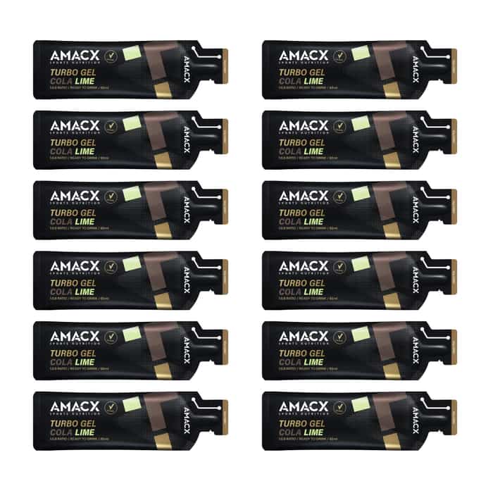 AMACX Turbo Gel Energy Gel Box 12 x 60 ml Cola-Limette