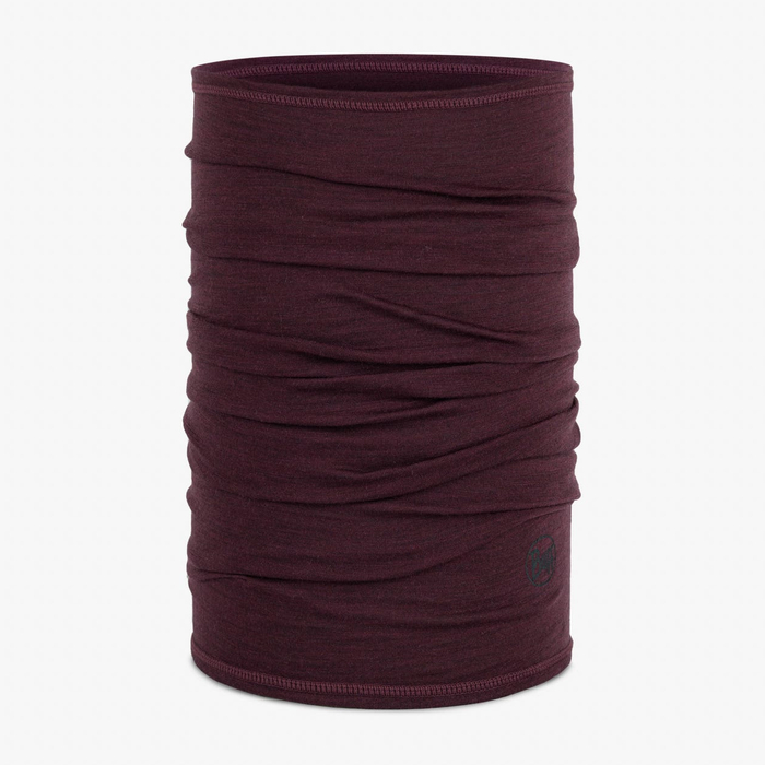 Buff Merino Lightweight Solid Garnet Schlauchschal