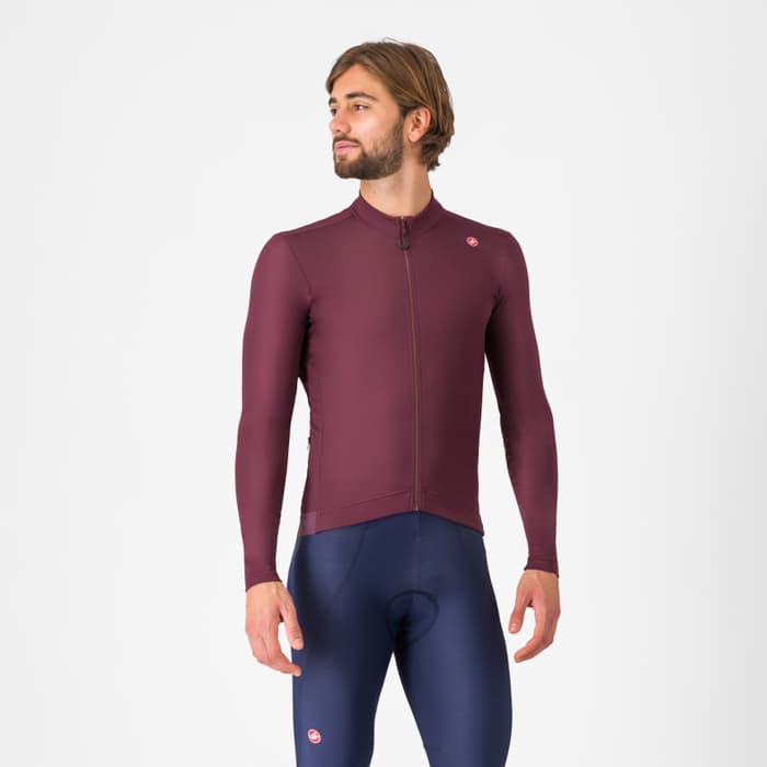 Castelli Espresso Thermal Radtrikot langarm Herren bordeaux | M