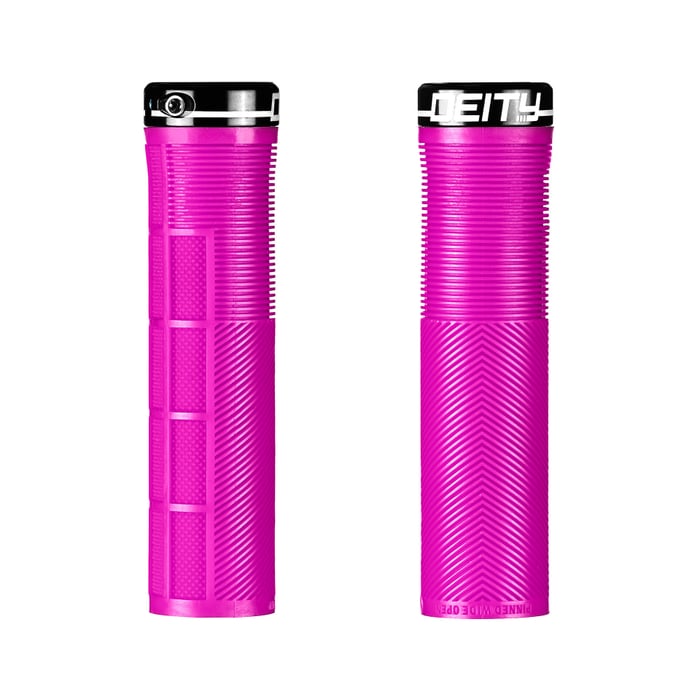 Deity Knuckleduster Lock-On Fahrradgriffe pink