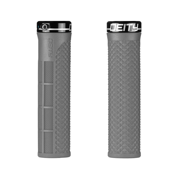 Deity Lockjaw Lock-On Fahrradgriffe grau