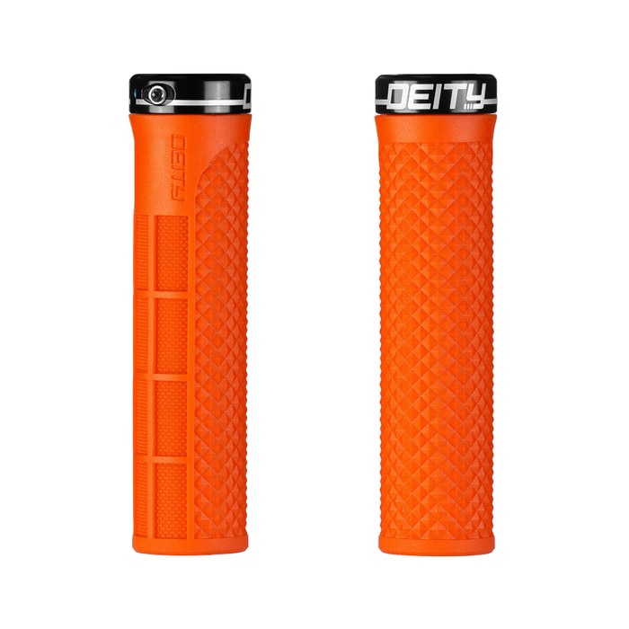 Deity Lockjaw Lock-On Fahrradgriffe orange