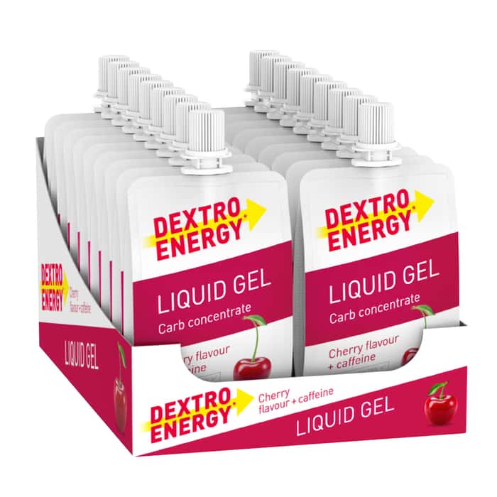 Dextro Energy* Liquid Gel Energy-Gel Box (18 x 60 ml) Cherry + Koffein
