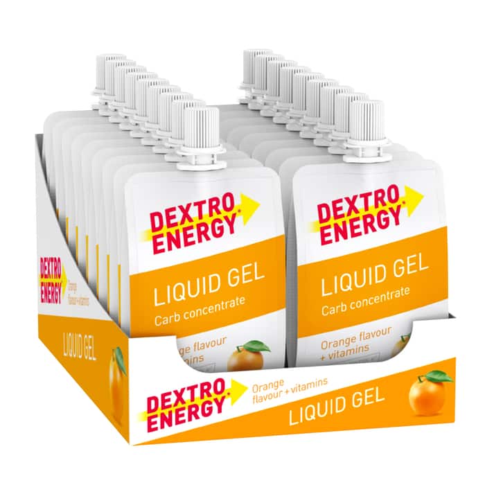 Dextro Energy* Liquid Gel Energy-Gel Box (18 x 60 ml) Orange + Vitamine