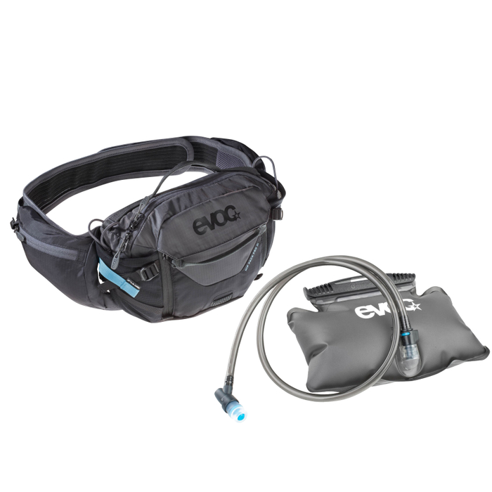 Evoc Hip Pack Pro 3 Fahrrad-Hüfttasche inkl. Trinkblase Black - Carbon Grey (Schwarz-Grau)