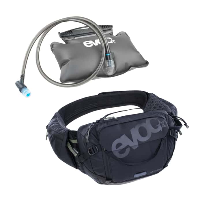 Evoc Hip Pack Pro 3 Gürteltasche Fahrrad schwarz inkl. 1,5 l Trinkblase