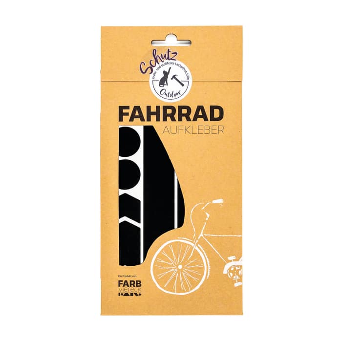 Farbviereck Fahrrad-Schutzaufkleber Set Maxi schwarz