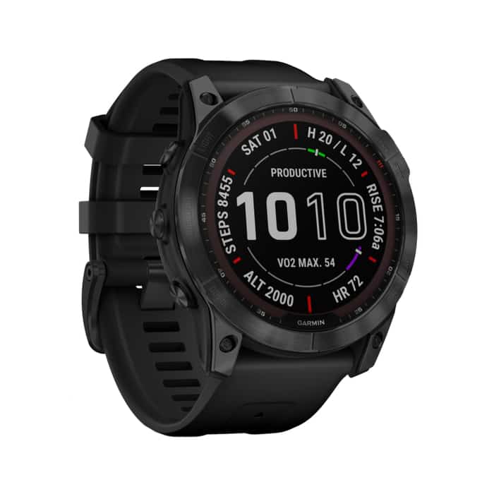 Garmin Fenix 7X Sapphire Solar Titan GPS-Multisport Smartwatch Schwarz