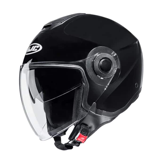 HCJ i40 Solid Jethelm schwarz-glanz | XS