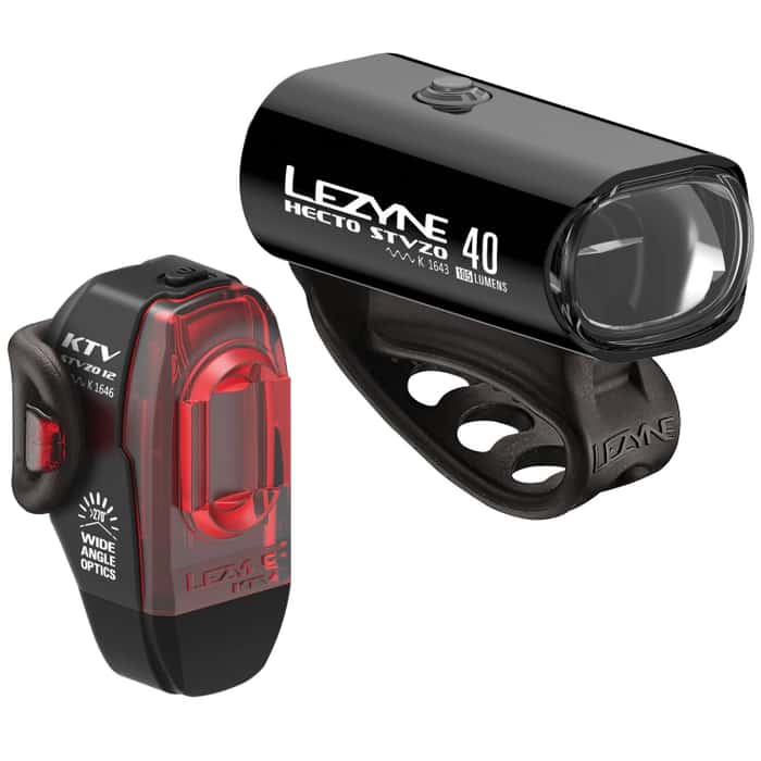 Lezyne Hecto Drive STVZO 40 +  KTV Drive Fahrrad-Frontlicht + Rücklicht