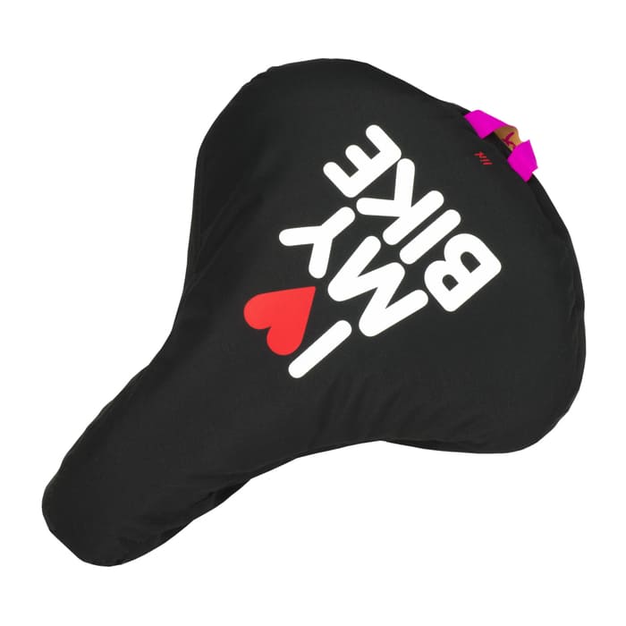 Liix Saddle Cover Sattelbezug Fahrrad I Love My Bike schwarz