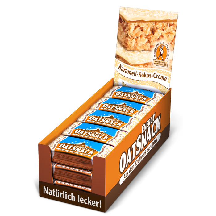 Energy OatSnack Energieriegel Box (15 x 65 g) Karamell-Kokos-Creme