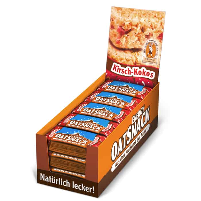 Energy OatSnack Energieriegel Box (15 x 65 g) Kirsch-Kokos