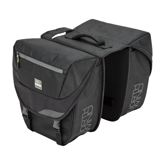Northwind Pannier Classic Doppeltasche Schwarz / Lime