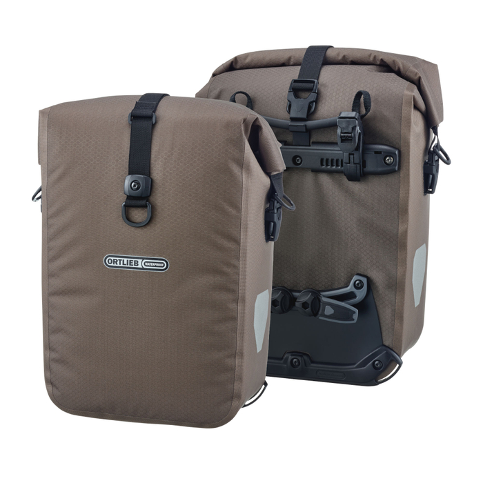 Ortlieb Gravel-Pack Fahrradtaschen Paar braun
