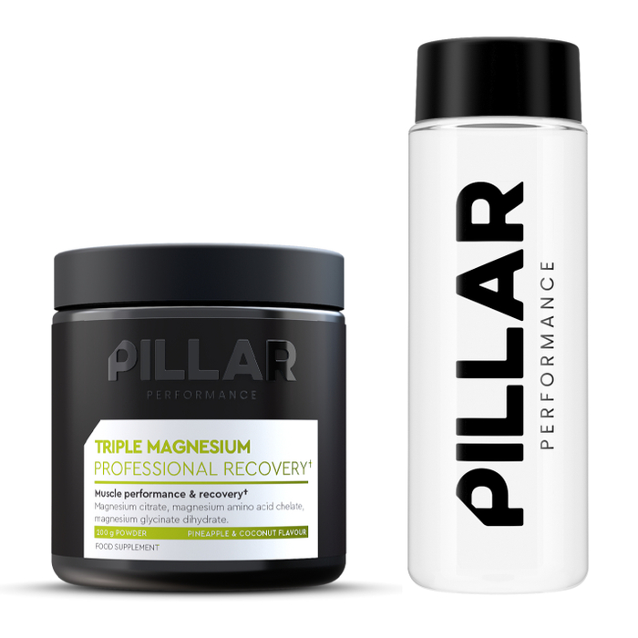 Pillar Performance Triple Magnesium Pulver Dose (200 g) + Shaker (500 ml) Pineapple-Coconut