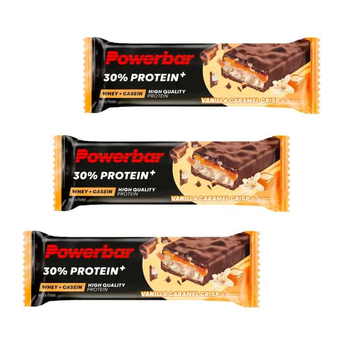 Powerbar 30% Protein Plus Eiweißriegel 3er-Set (3 x 55 g) Vanille-Karamell-Crisp