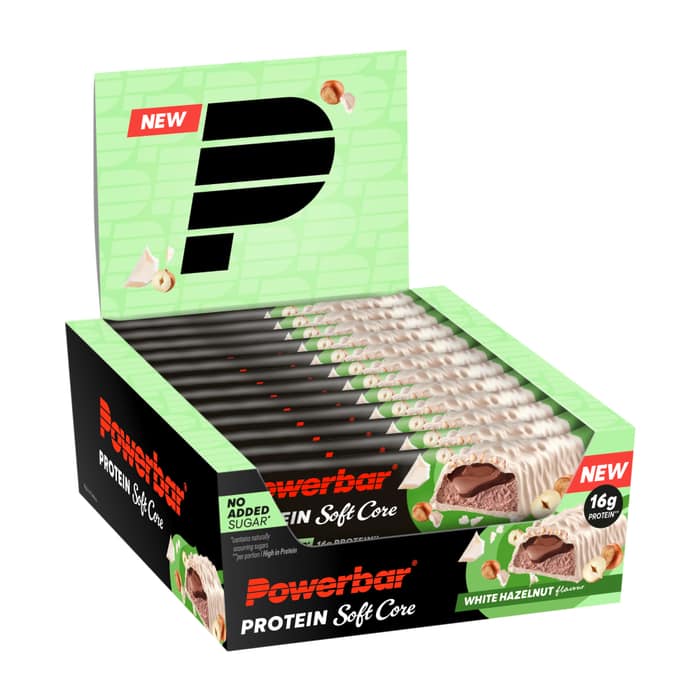 Powerbar Protein Soft Core Protein Riegel Box 12 x 48 g White Hazelnut