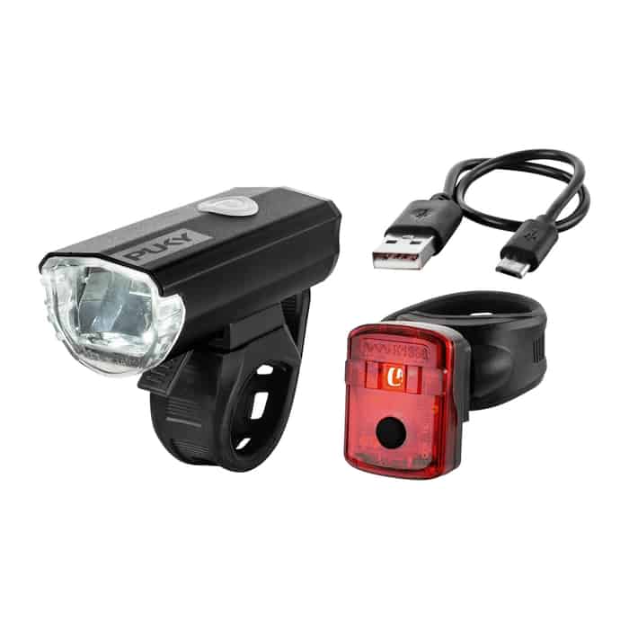 Puky Lumi Fahrradlicht Kinder Set schwarz