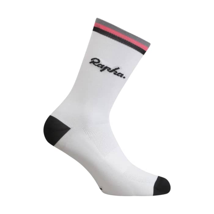 Rapha 24 Logo Fahrrad Socken weiß | L (43-45)
