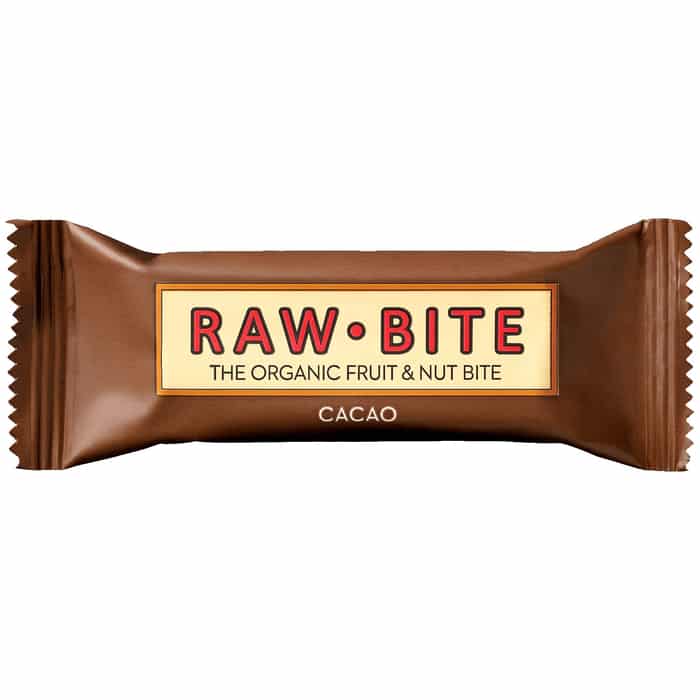 Raw Bite The Organic Fruit Nut Bite Energieriegel vegan (50 g) Cacao